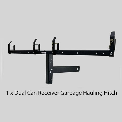 Dual Can Receiver Garbage Hauling Hitch