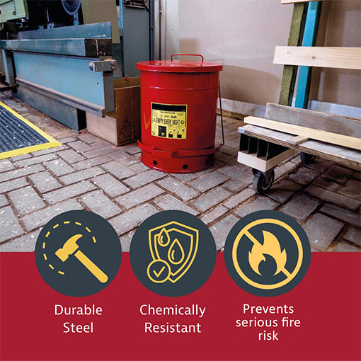 Foot-Operated Oily Waste Can