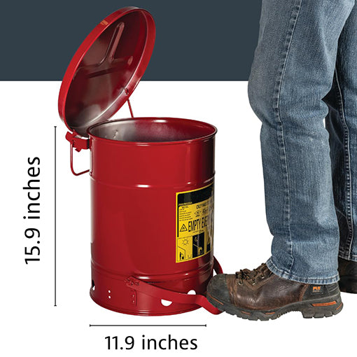 Foot-Operated Oily Waste Can