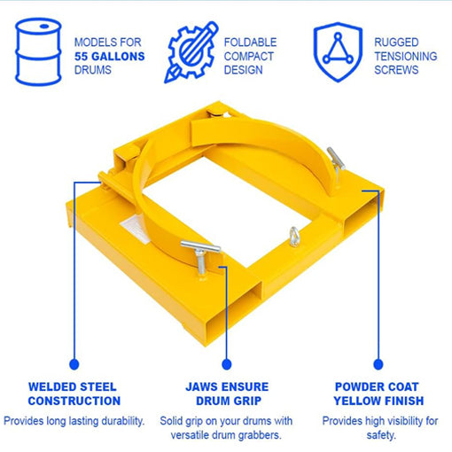 Fork-Mounted Drum Grabber