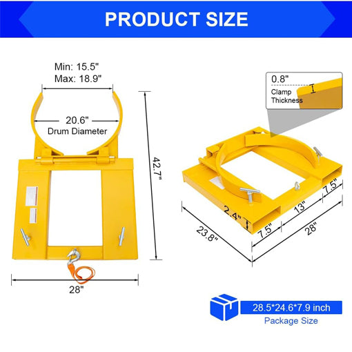 Fork-Mounted Drum Grabber