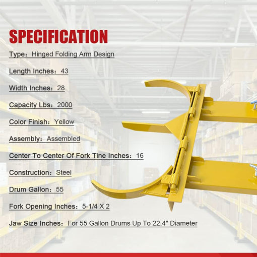 Fork-Mounted Drum Grabber