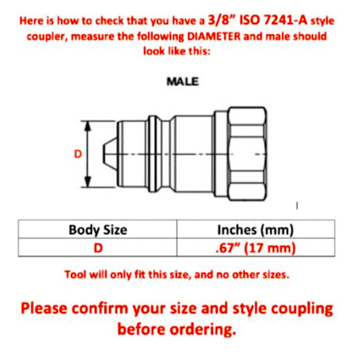 Hydraulic Quick Coupling Pressure Decompression Tool