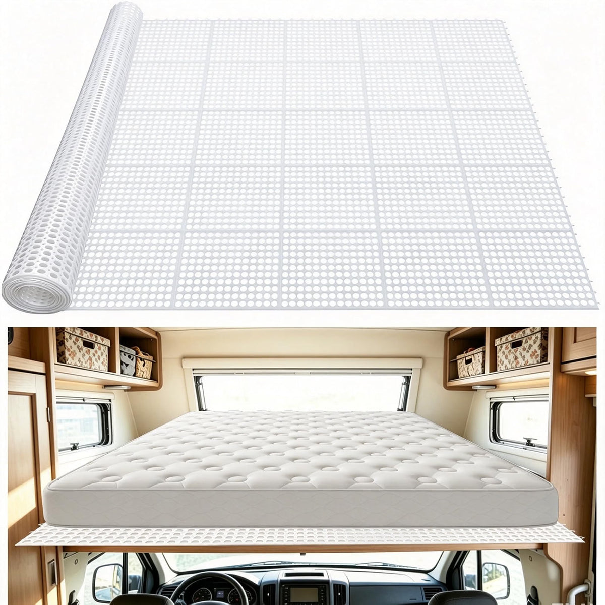 83”x59” RV Boat Camper Ventilated Mattress Underlay Pad