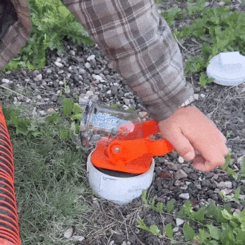 RV Clear Sewer Adapter with Drain Lock