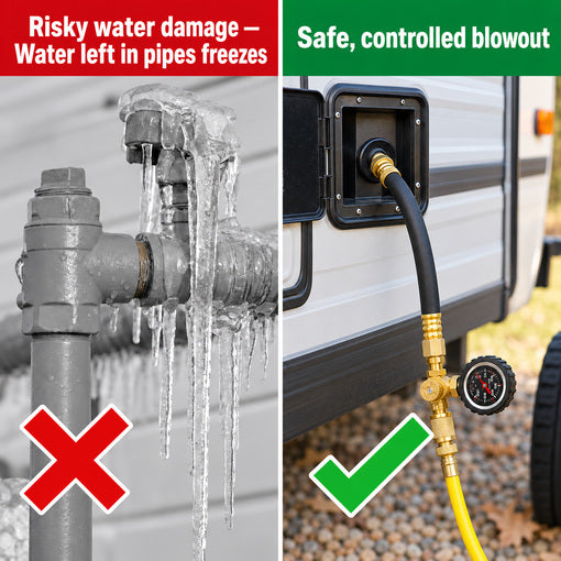 17" Quick Connect RV Winterizing Kit with Pressure Gauge