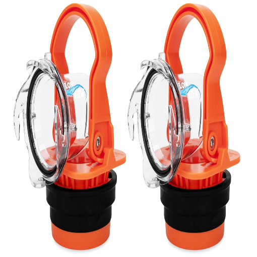 2-Pack RV Sewer Hose Elbow with Drain Lock Adapter