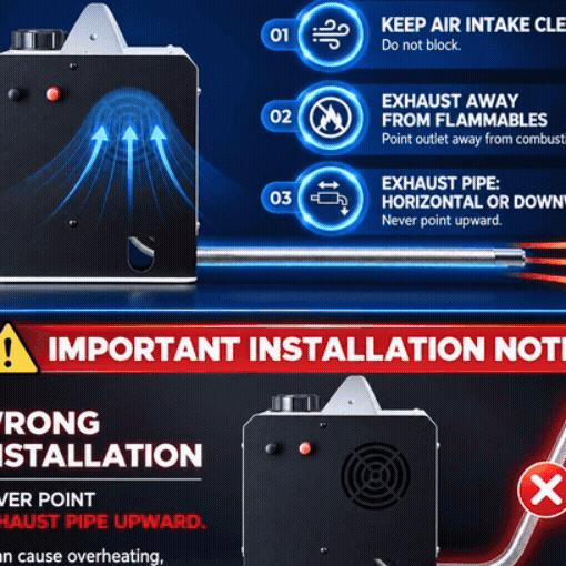 12V/24V 8KW All-in-One Portable Diesel Air Heater