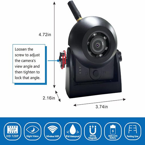 WiFi Magnetic Wireless Backup Camera