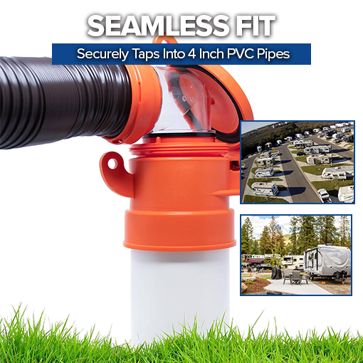 Foot-Operated RV Site Sewer Cap