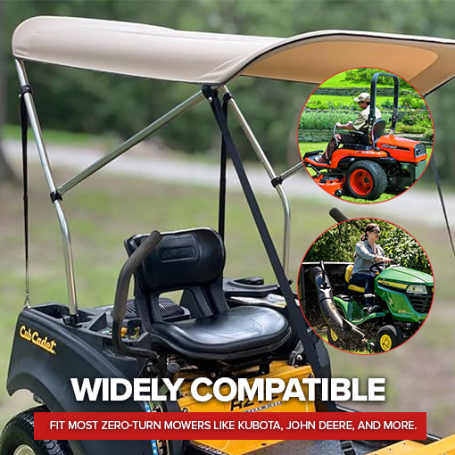 Zero-Turn Lawn Mower Shade Canopy