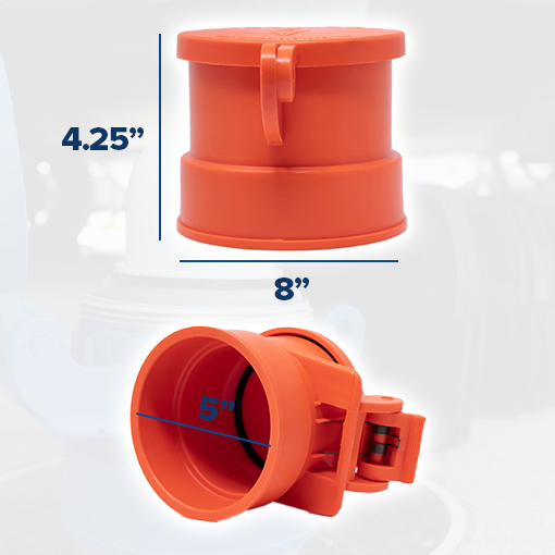 Foot-Operated RV Site Sewer Cap