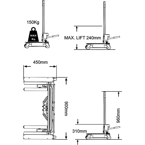 Large Heavy Truck Tire Dolly