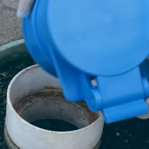 Foot-Operated RV Site Sewer Cap