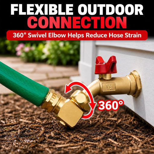 RV Water Pressure Regulator Kit with 90-Degree Swivel Elbow