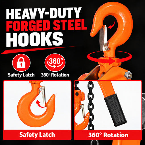 Heavy-Duty 3/4 Ton 10 Feet Levered Chain Hoist
