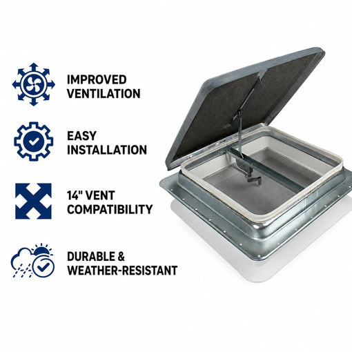 14-Inch Universal Roof Vent Non-Powered with Metal Lid
