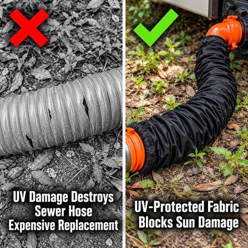 RV Sewer Hose Sock and Storage
