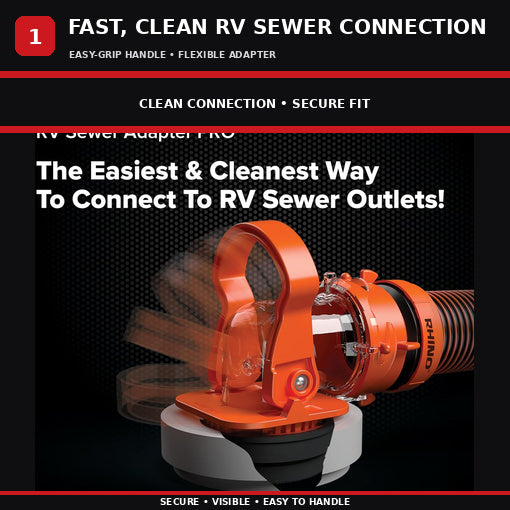 2-Pack RV Sewer Hose Elbow with Drain Lock Adapter