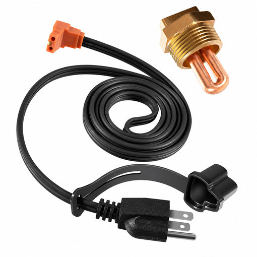 120V Engine Block Immersion Heater with 1" NPT Thread Adapter