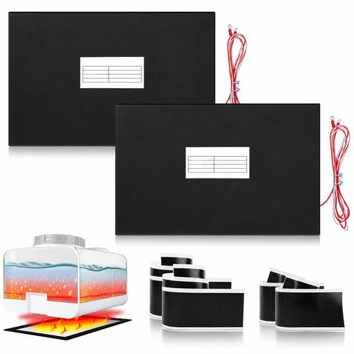 2-Pack 12"x18" RV Holding Tank Heater Pad with Automatic Thermostat