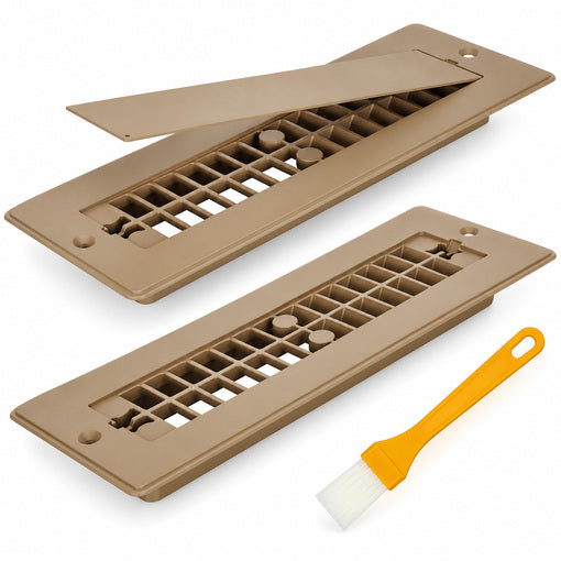 2-Pack Aluminum RV Floor Vent Cover with Magnetic Removable Cover