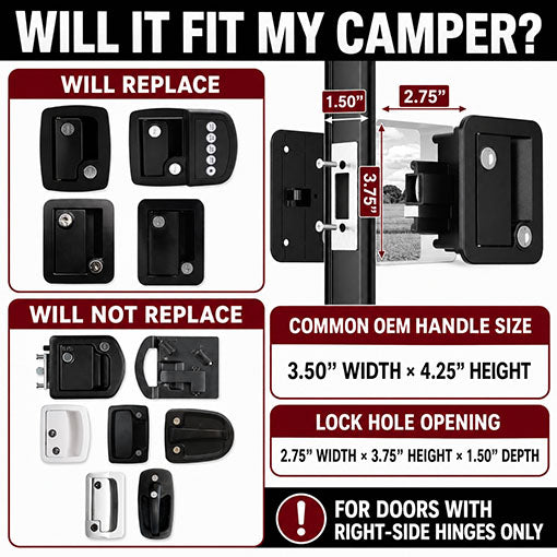 All Metal RV Door Lock Replacement