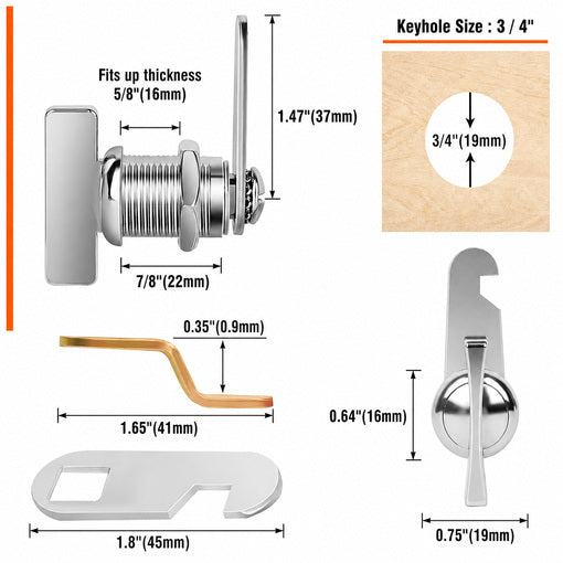 RV Thumb Operated Cabinet Locks Replacement
