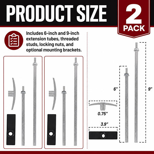 2-Pack Universal RV Waste Valve Handle Replacement Kit