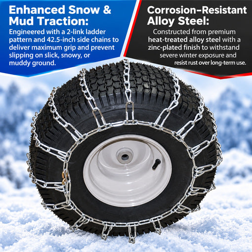 Tractor/Mower/ATV/UTV Snow Tire Chains Set