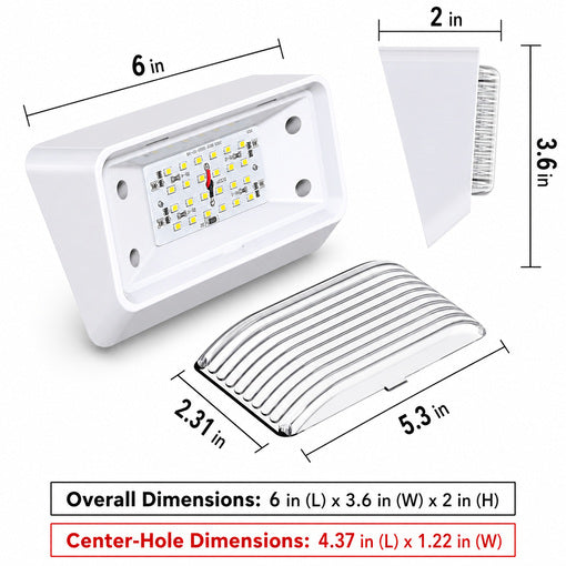2-Pack RV Exterior Porch Utility Light Replacement