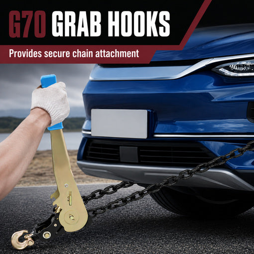 2-Pack 2500 LBS Easy Ratcheting Chain Load Binder