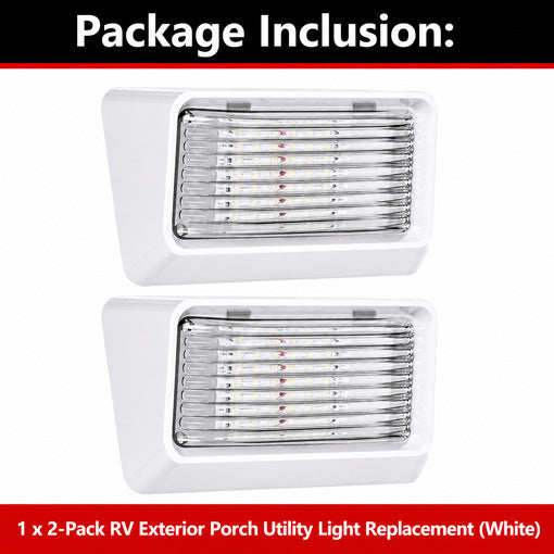 2-Pack RV Exterior Porch Utility Light Replacement