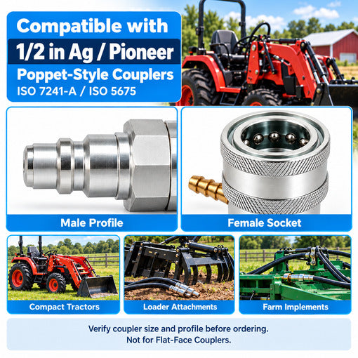 2-Pack 1/2 in Hydraulic Quick Coupling Pressure Relief Tool