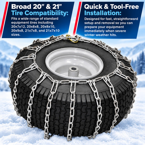 Tractor/Mower/ATV/UTV Snow Tire Chains Set