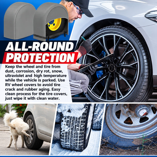 4-Pack RV Weatherproof Wheel and Tire Covers