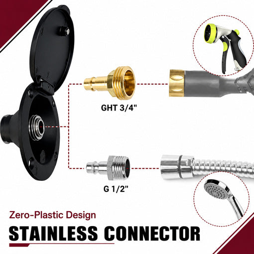 All-Metal RV Quick Connect Spray Port