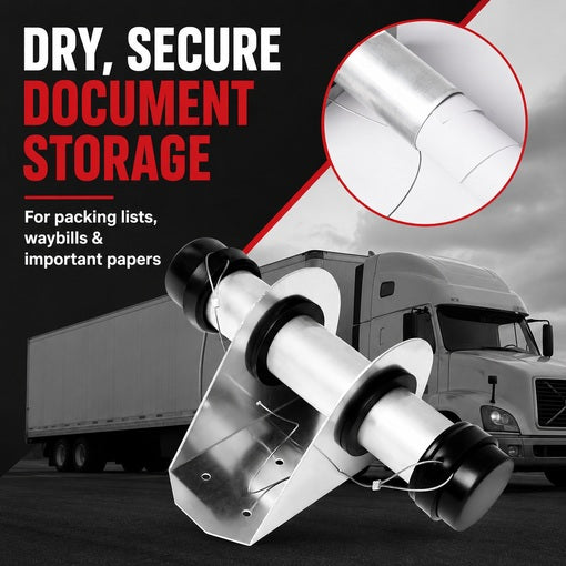 Trailer Document Holder Waterproof Registration Card Box with End Caps