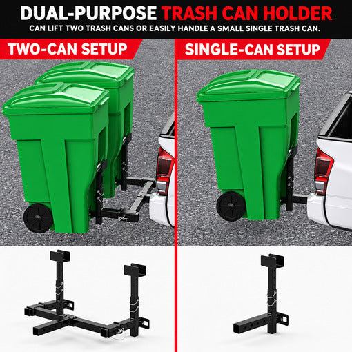 2" Dual Trash Can Hauler Hitch