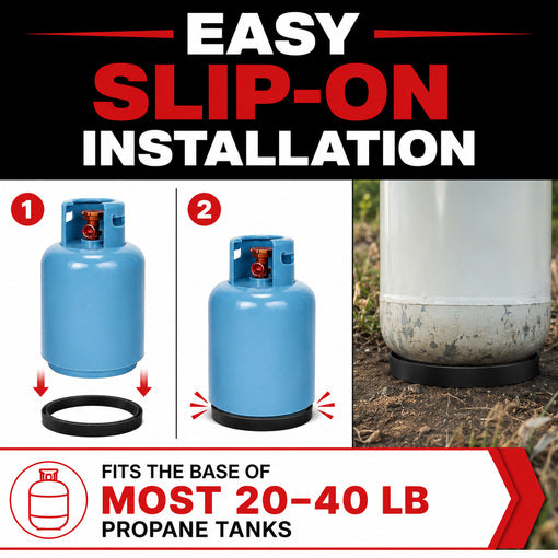 2-Pack Propane Cylinder Tank Protective Rubber Ring Base
