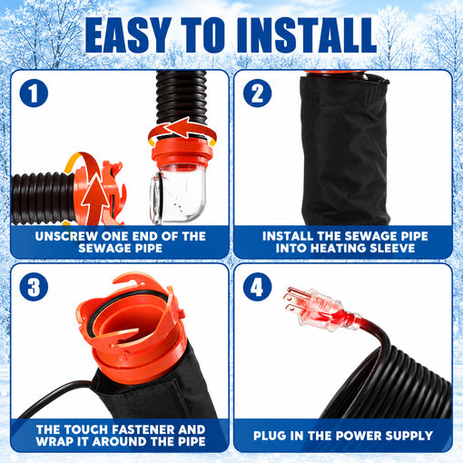 20FT RV Heated Sewer Hose Cover
