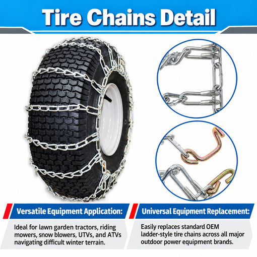 Tractor/Mower/ATV/UTV Snow Tire Chains Set