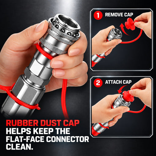 1/2" Flat Face ISO 16028 to ISO 5675 Hydraulic Coupler Adapter Set