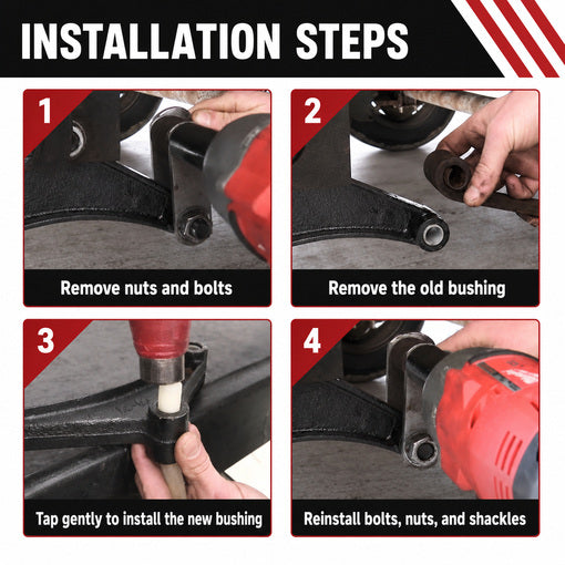 8-Pack Nylon Trailer Leaf Spring Bushings Replacement
