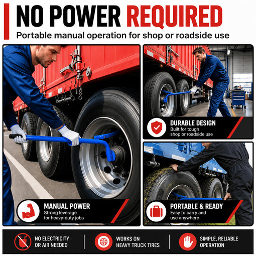 Heavy-Duty Semi Truck Tire Remover Tool