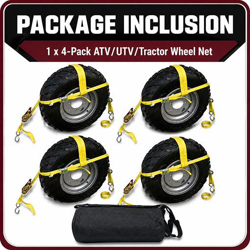 4-Pack ATV/UTV/Tractor Wheel Net
