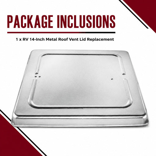 RV 14-Inch Metal Roof Vent Lid Replacement