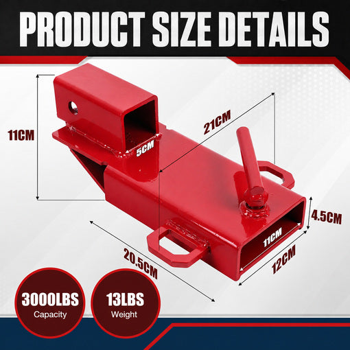 Clamp-On 2" Forklift Trailer Hitch Attachment