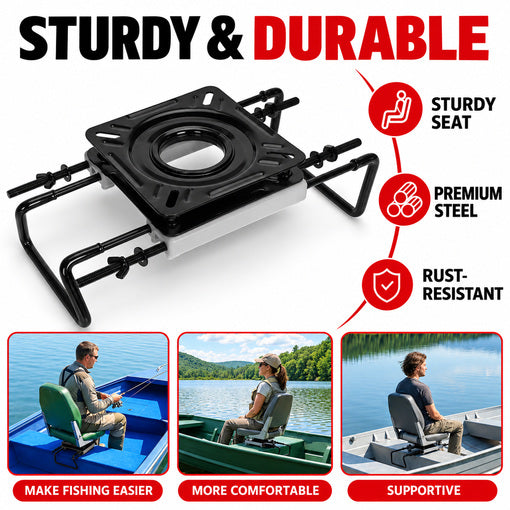Clamp-On Boat Seat Swivel Base Mount