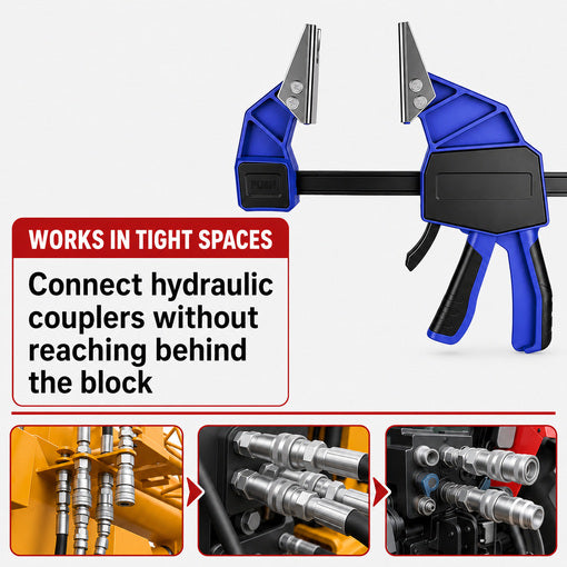 18" Hydraulic Quick Coupler Clamp with 6 Duo-Jaw Set